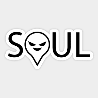 Soul being a soul typography design Sticker